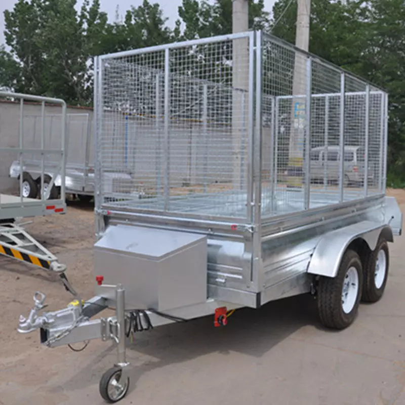 13x6 Feet Farm Cage Tipper Trailer For Sale 